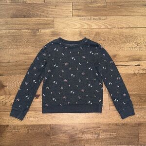 Jumping Beans Girls Gray Multicolored Floral Sweatshirt - Size 8